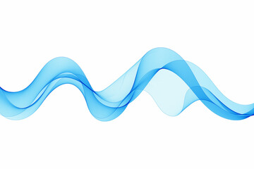 Blue wave pattern. Vector template. Abstract decor element. Eps 10