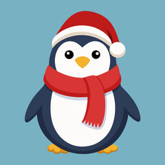 penguin with santa hat