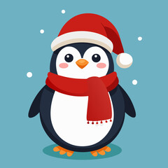 snowman with santa hat