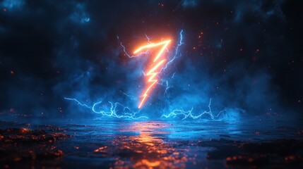 A glowing number seven with lightning effects against a dark, stormy background.