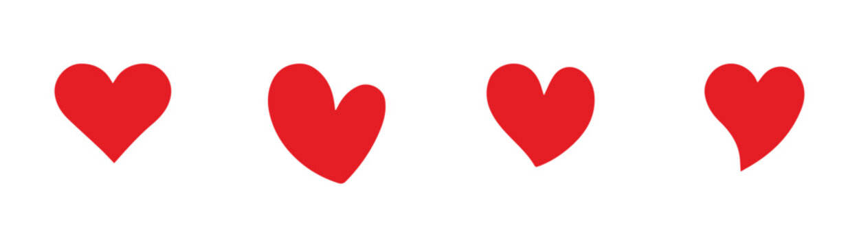 Heart icon and happy symbol simple shape concept flat vector illustration on white background.heartvector,heartset,love vector,lovegraphics,romanticvector,hearticon.