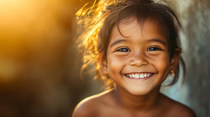 Happy child with a joyful expression