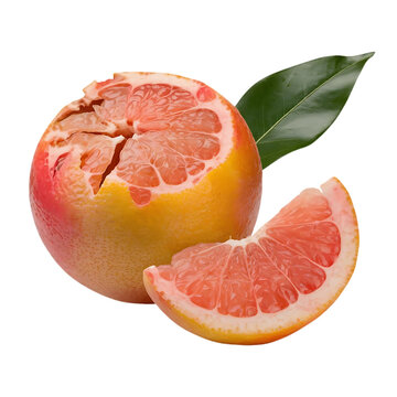 recommend clip art: Pink and yellow grapefruit with a juicy slice perfect for summer recipes and healthy eating  