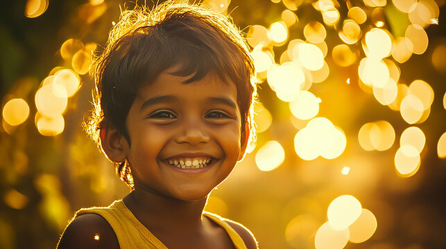 Happy child with a joyful expression