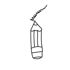 Writing with a pencil vector