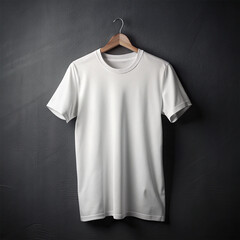 white  colour t-shirt mockup  and no text with a black background