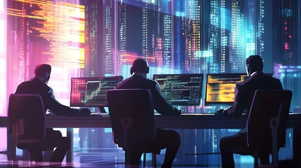 A team of cybersecurity professionals conducting a penetration test