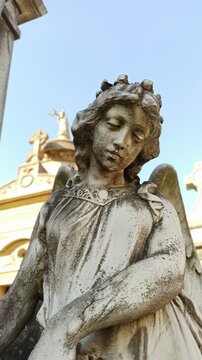 Angel statue in a recoleta cemetery 