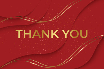 thank you crad template with luxury background