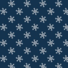 Snowflakes pattern illustration. For Christmas decorations, cards, gifts. Festive wallpaper design