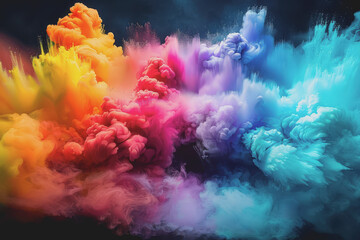 Brilliant colors, color explosion, abstract creativity, art.