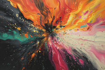 Brilliant colors, color explosion, abstract creativity, art.