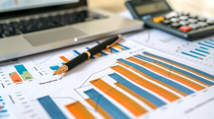 Financial Reports A close up of a financial report