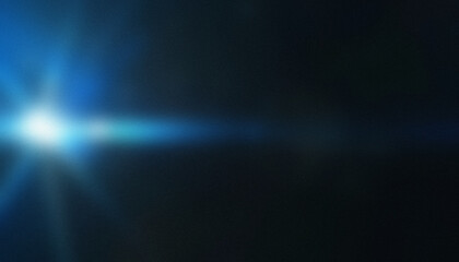 Obraz premium Abstract Lens Flare and Star Light with Blue Glow on Black Background