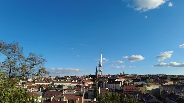 View of Zizkov disctrict in Prague