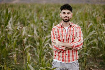 Young Man in Cornfield