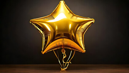 shiny gold star balloon adds celebratory touch parties special occasions every time blown displayed