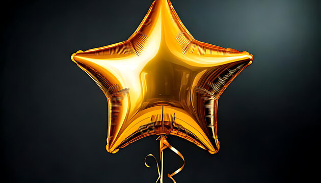 shiny gold star balloon adds celebratory touch parties special occasions every time blown displayed