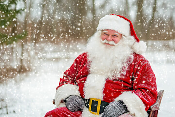 santa claus emotionally celebrates christmas