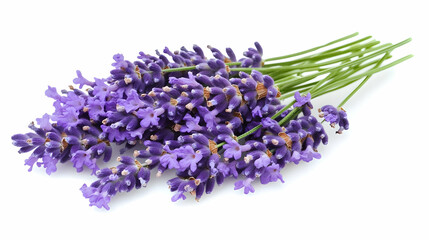 A bunch of fresh lavender flowers arranged for decorative or aromatic purposes.