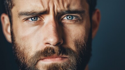 Obraz premium Intense Emotion of a Desperate Man with Tears