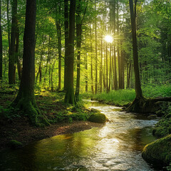 Fototapeta premium morning in the forest