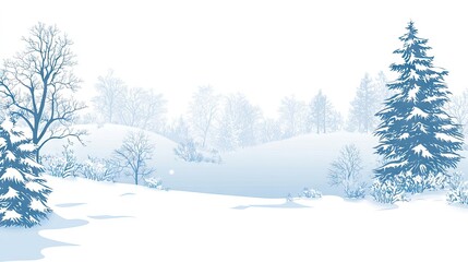 Fototapeta premium White winter vector background with ample copy space, ideal for adding text or graphics, creating a serene and crisp winter scene perfect for various design projects.