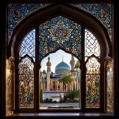 Obraz premium beautiful arabic islam concept design for Ramadam and Eid