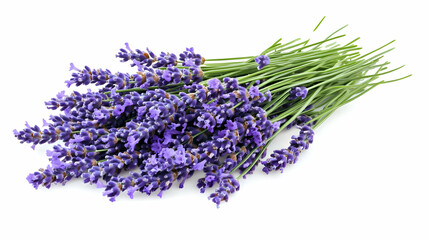 A bunch of fresh lavender flowers, showcasing their vibrant purple color and natural beauty.