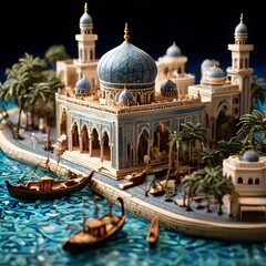 Naklejka premium beautiful arabic islam concept design for Ramadam and Eid