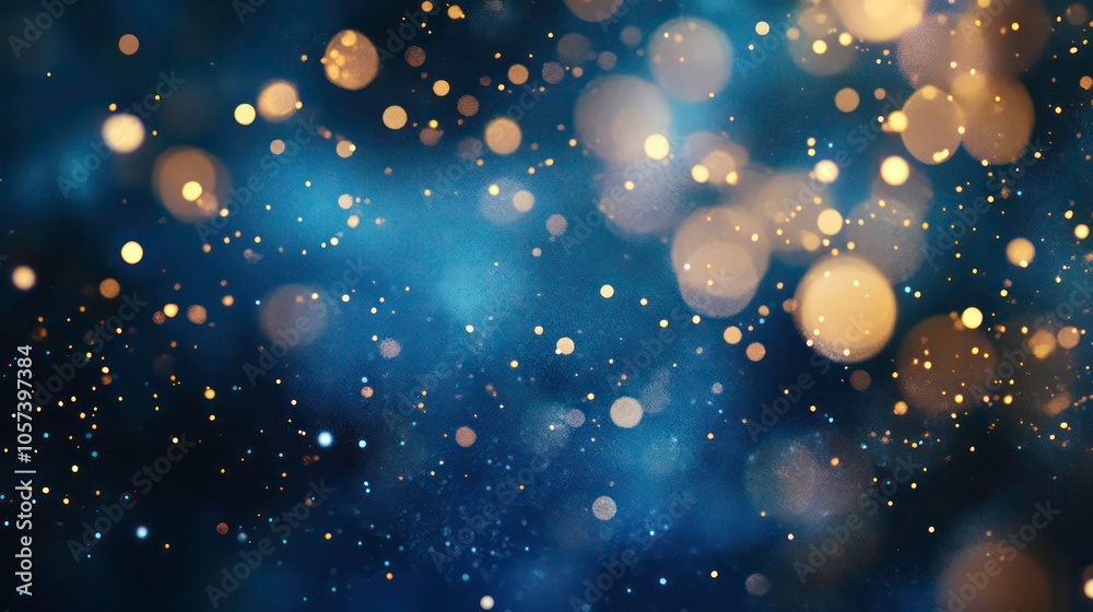 Poster A vibrant abstract background featuring colorful bokeh and a starry effect.