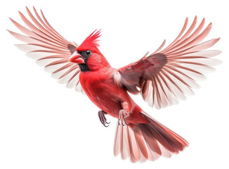 Fototapeta premium PNG Flying cardinal bird animal red.