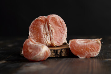 sour red grapefruit on the table