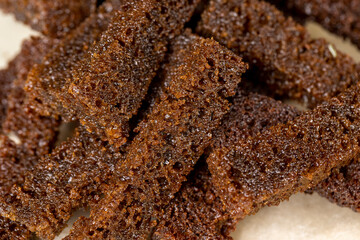 rye bread crackers are crispy on the outside and soft on the inside
