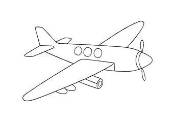 Continuous Line Art of an Airplane. Minimalist Travel and Aviation Illustration