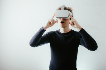 Man Experiencing Virtual Reality