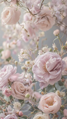 Elegant Pastel Roses in Soft Floral Bouquet