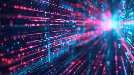 Fototapeta premium Ai 3D render networking background