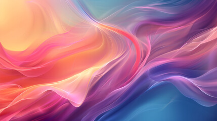 Obraz premium A colorful, abstract background with a pink and blue swirl ,abstract background with smooth wavy lines in blue and pink colors