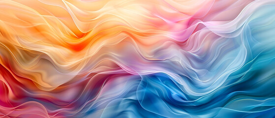 Obraz premium Abstract waves in bright and colorful style. ,Abstract background with vibrant liquid colors flowing and mixing, creating a dynamic and artistic design