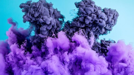 Fototapeta premium Dramatic Purple Smoke Swirls in Mystical Formations