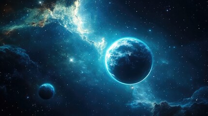 Obraz premium Gleaming cosmic aura backgrounds