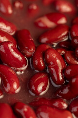 open canned red beans in brine
