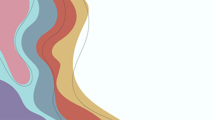 ABSTRACT BACKGROUND COLORFUL WITH HAND DRAWN SHAPES FLAT WITH LINE DESIGN VECTOR TEMPLATE FOR WALLPAPER, COVER DESIGN, HOMEPAGE DESIGN