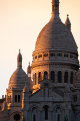 Sacre coeur in montmartre, Paris during sunset