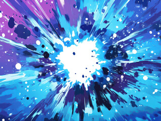 Abstract burst of vibrant colors showcasing dynamic energy and motion.