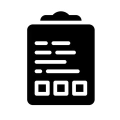 Icon Note File With Style Glyph