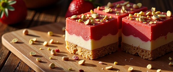 A cup of tea with a slice of peach on top of a wooden table. The tea is steaming and the peach is floating in the air