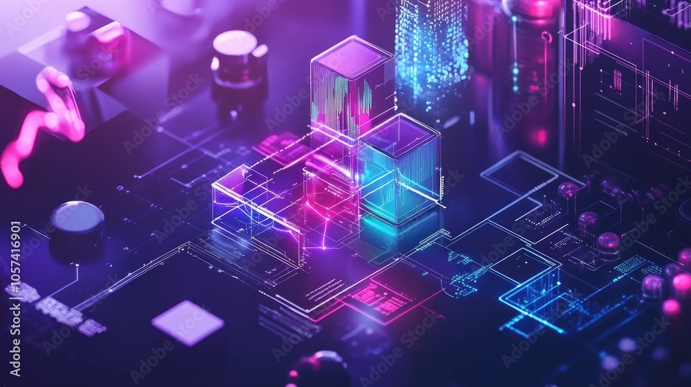 Poster Abstract banner showing personalized medicine concepts and blockchain for healthcare applications