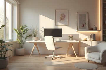 Modern home offices work from home